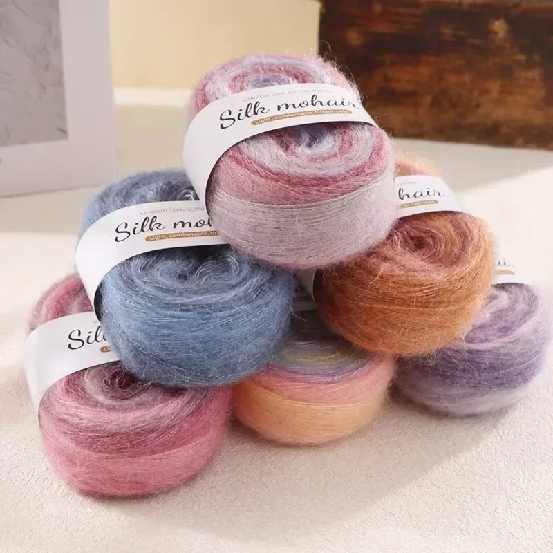 1Pc 50g Chunky Yarns for Knitting and Crochet Blanket Cushion Multicolor Fine Line Soft Warm Crochet Yarn Scarf 크로셰용 부드러운 실 4
