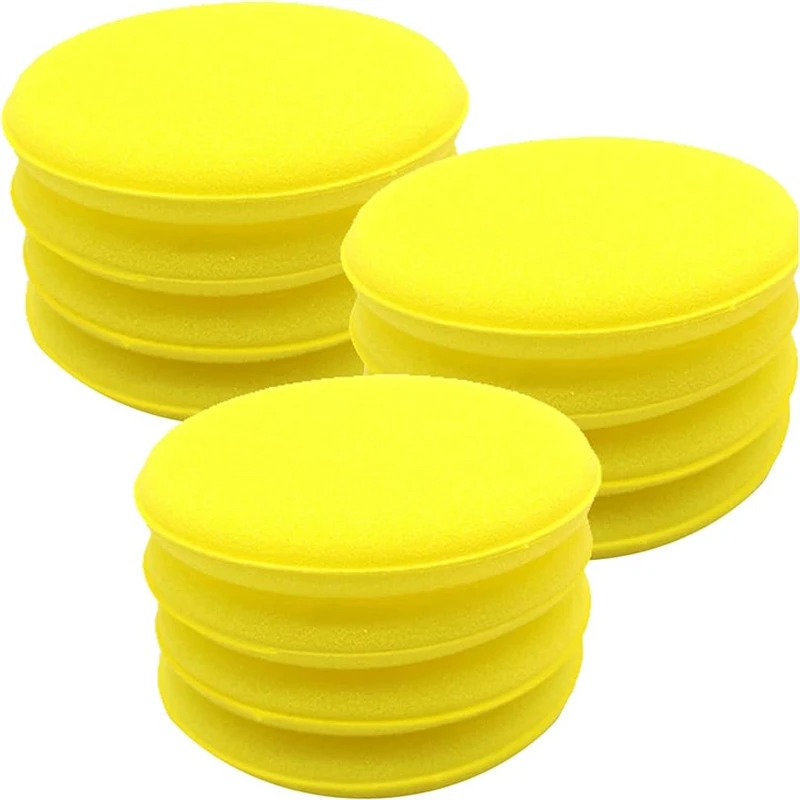 

Car Round Waxing Polish Sponges Pad High Density Foam Applicator Pads Curing Polishing Sponges Car Detailing Tools for Auto Wash