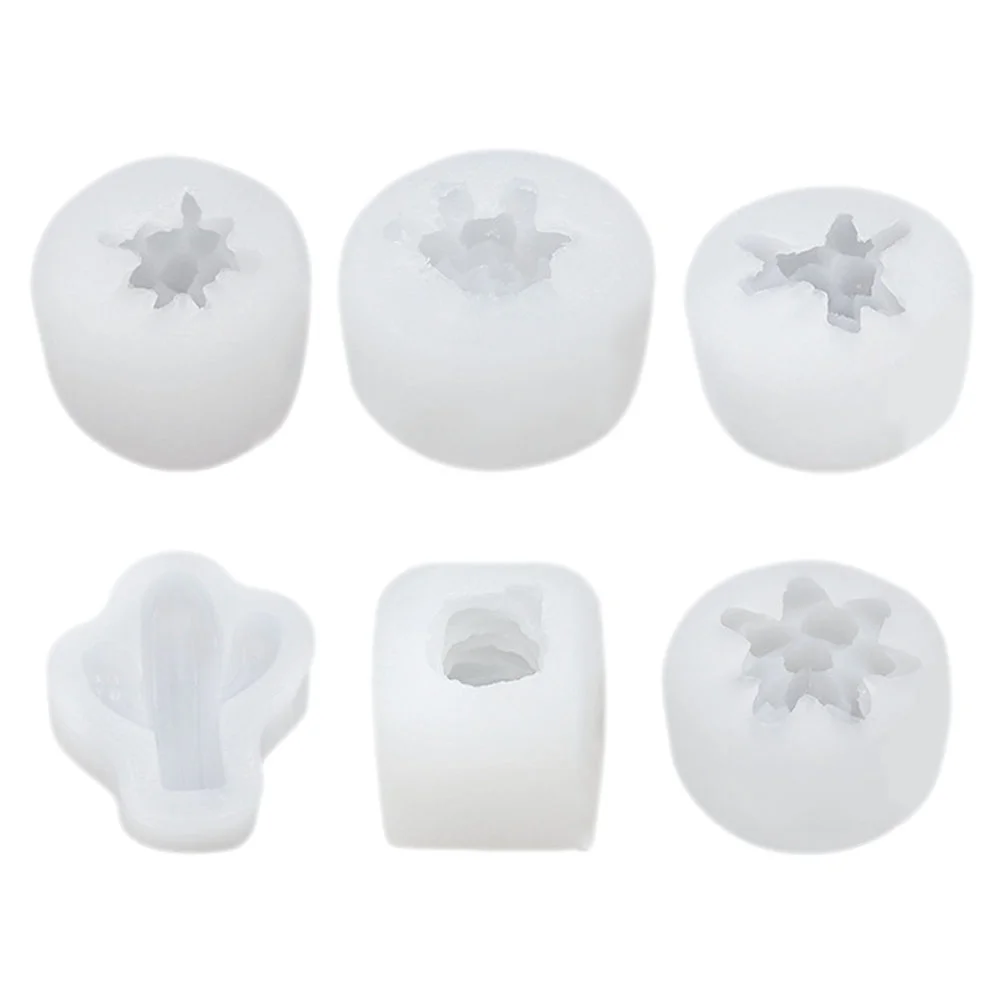 

6Pcs Succulent Plants Cactus Molds Silicone Molds Plant Shaped Molds