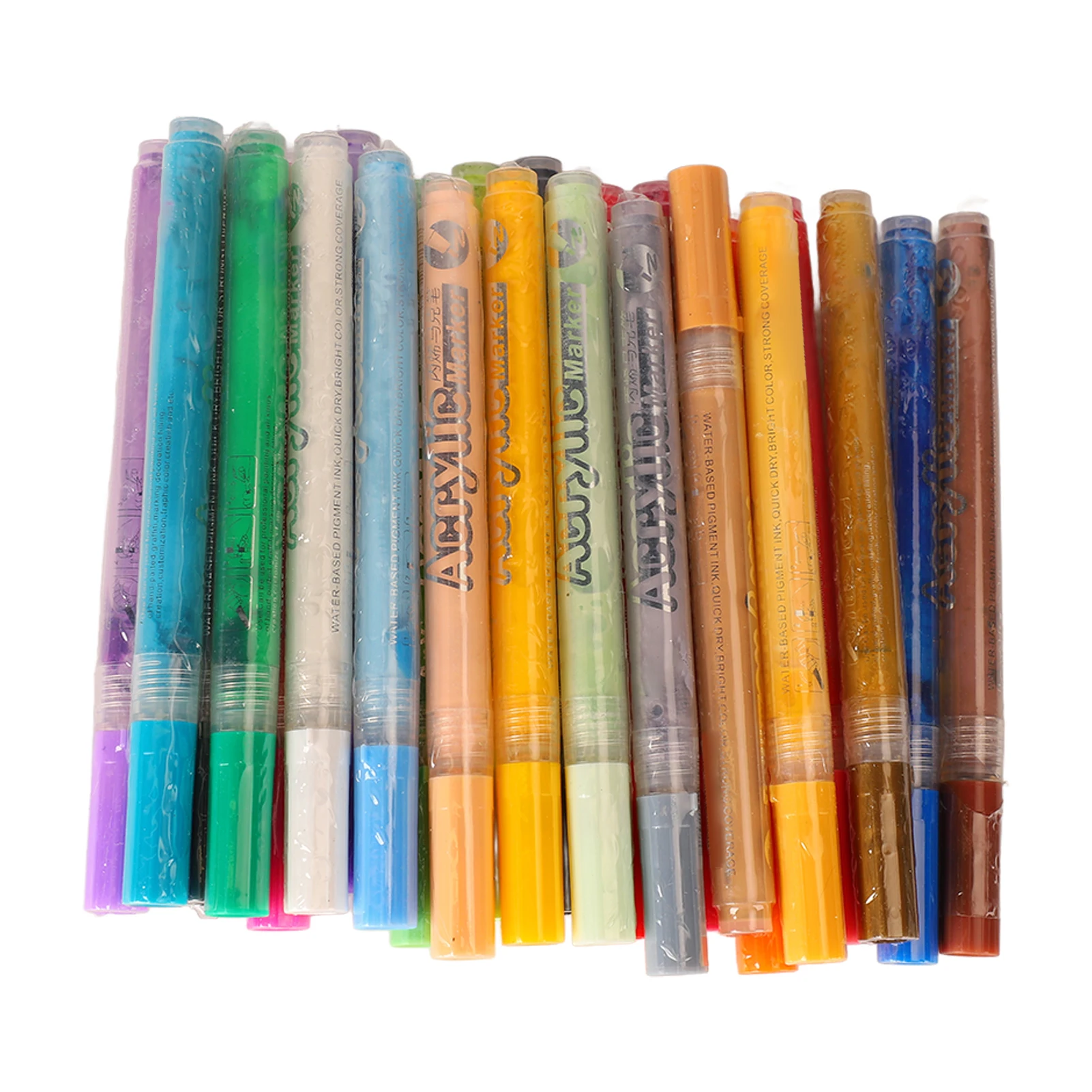 24 Colors Marker Vivid Colors Highly Tinted Acrylic Pen Permanent Waterproof Odorless Multipurpose for Bags