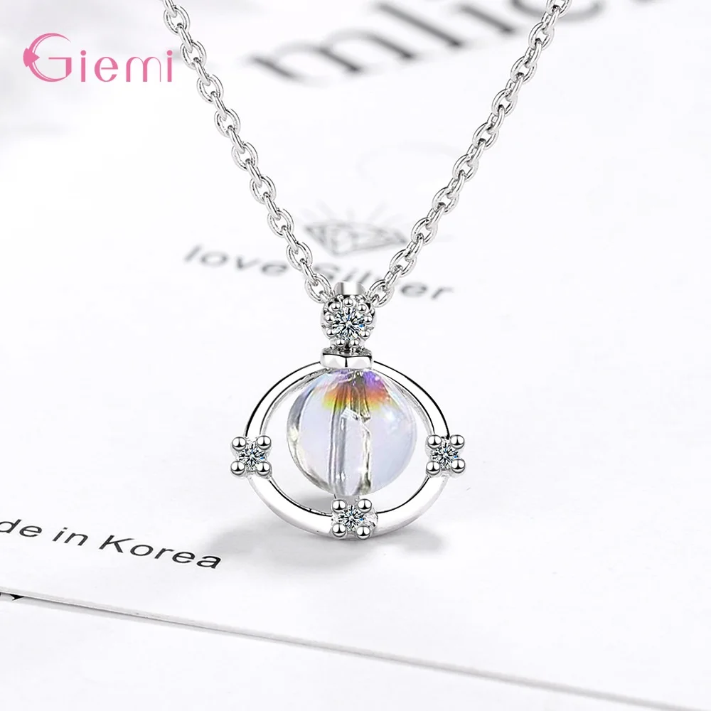 

Женское ожерелье из серебра 925 пробы с кристаллами