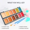Bowiztki Alcohol Activated Face Paint SFX Makeup 12 Color for Special Effects Wound Bruise Waterproof Professional Artist 1