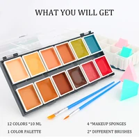 Bowiztki Alcohol Activated Face Paint SFX Makeup 12 Color for Special Effects Wound Bruise Waterproof Professional Artist 1