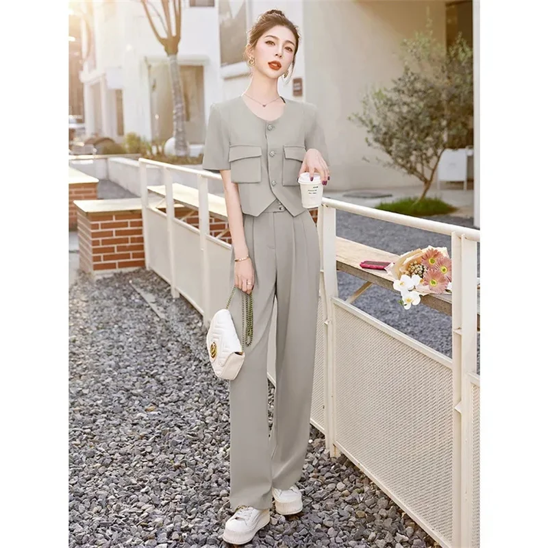 スタイル アップ Empire Slim Fit Women's Suit Set (4色) Leisure Fashion Set Women's 2023 Summer New Style Short
