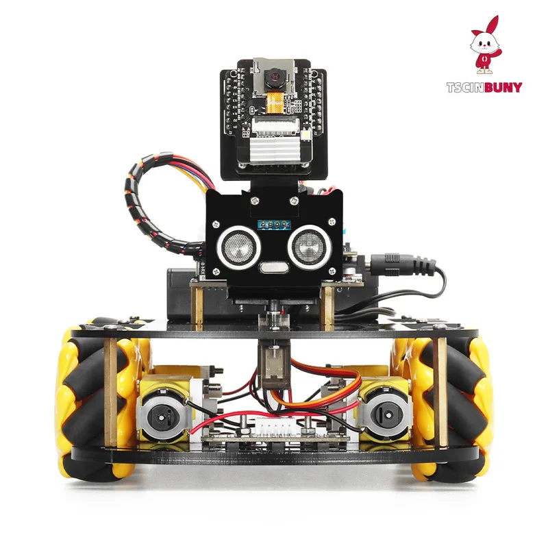 ESP32 카메라 프로그래밍 교육용 로봇 자동차 IoT 초음파 장애물 회피 프로그래밍 가능 키트 (STEM 학생용)