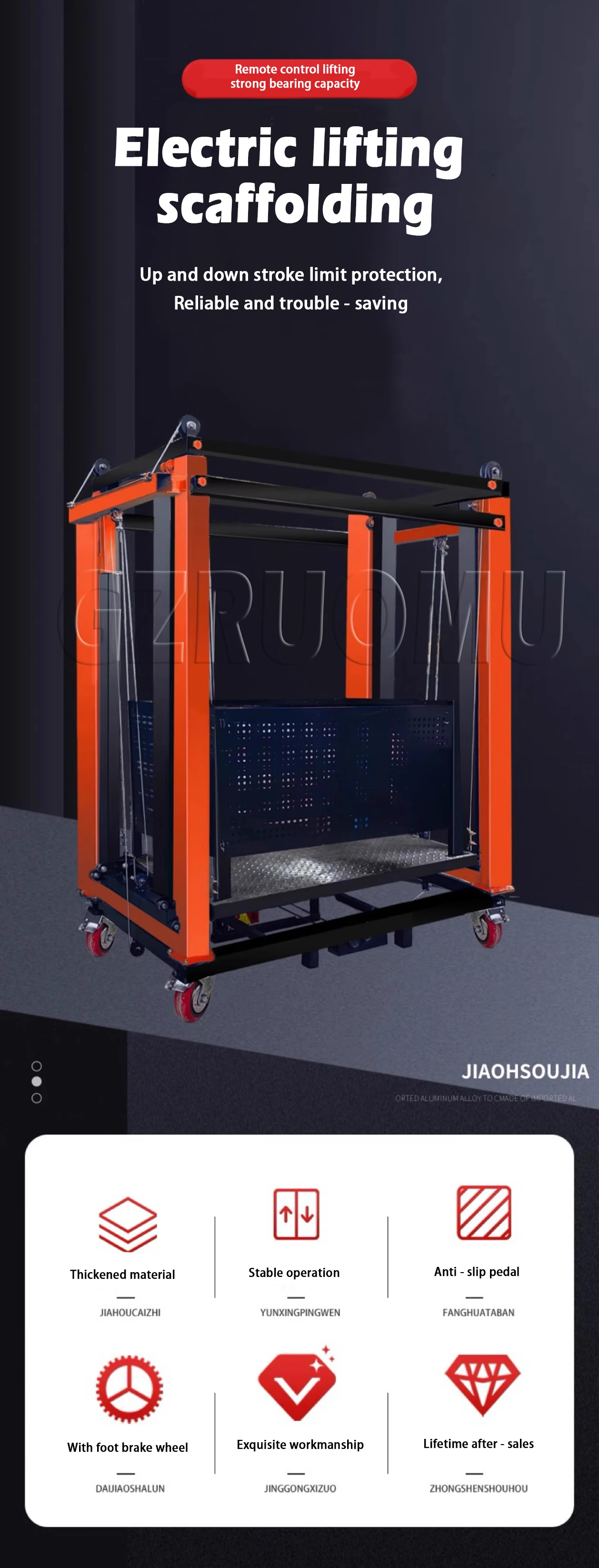 Customized 3M Electric Scaffolding Mobile Lifting Platform Indoor and Outdoor De