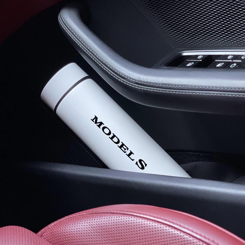 Intelligent Thermos Water Cup with Temperature Display - Portable Stainless Steel Car Accessory