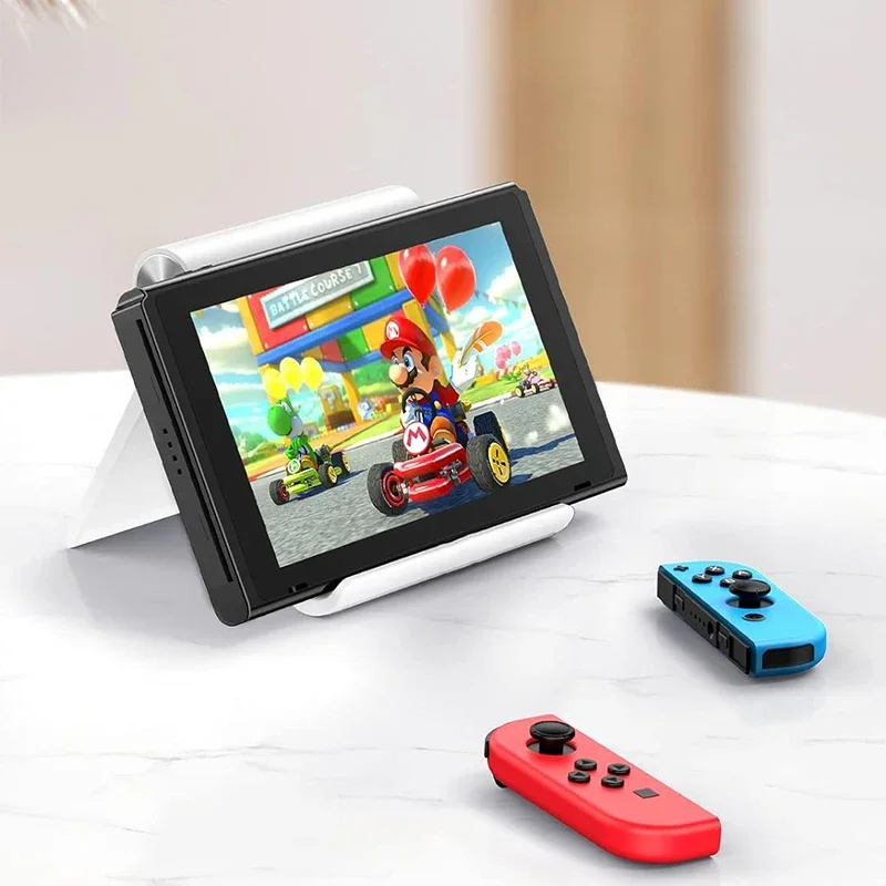 Tablet Stand Holder Adjustable Stand Home Office Desk Accessories Compatible with iPad Mini 6 5 4 3 Phone Black White - 2