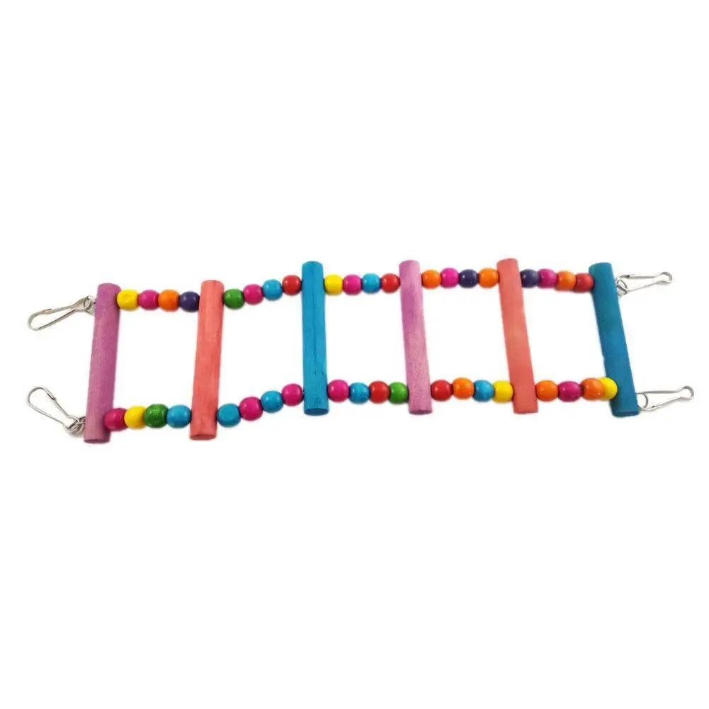 Bird Toys Bird Parrot Toys Ladders Swing Chewing Toys Hanging Pet Bird Cage Accessories