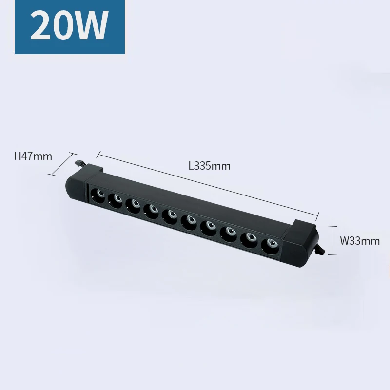 ตัวเลือกสินค้า โคมไฟ LED ติดตามราง 220V 10-30W ประหยัดไฟ แสงสว่างดี