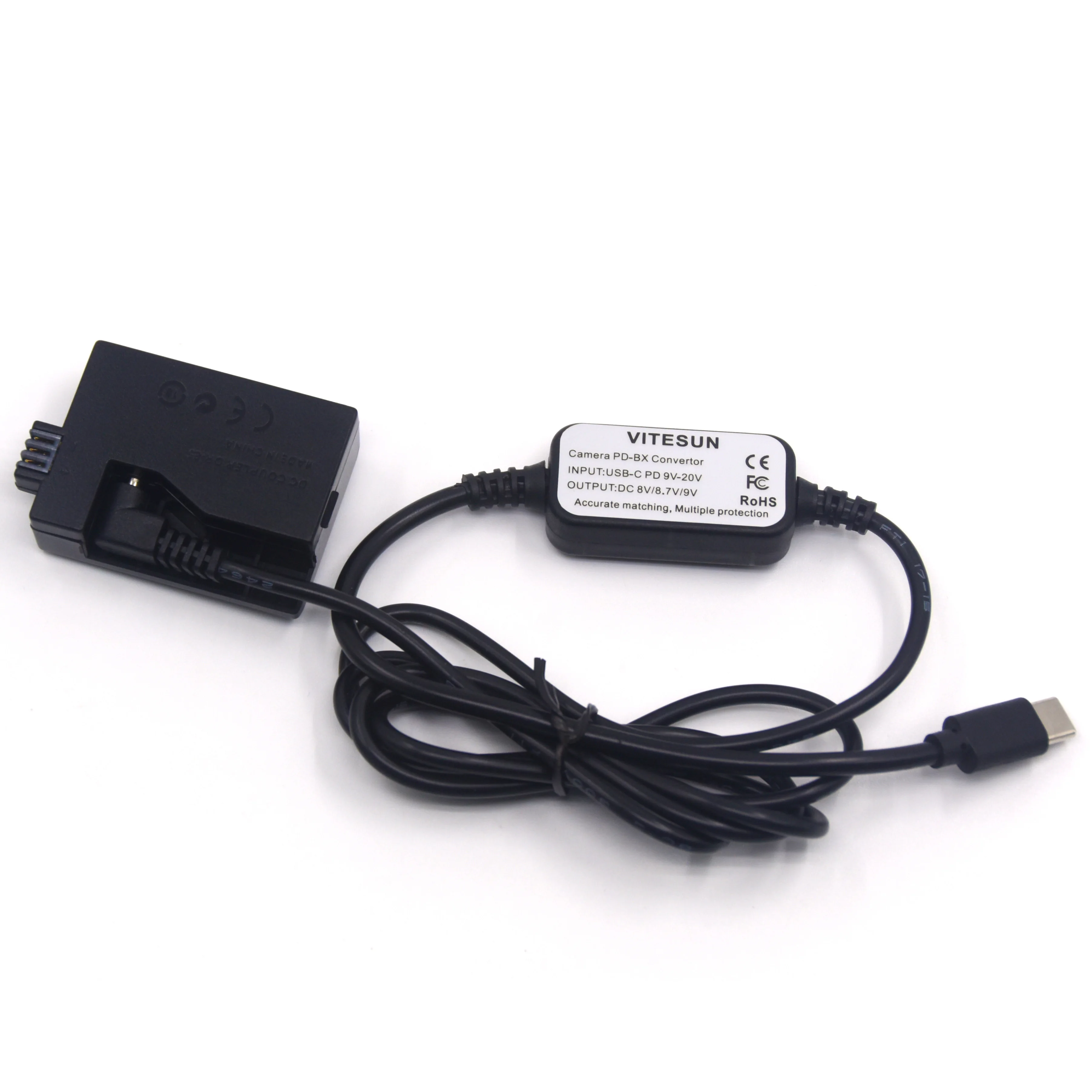 USB Type C PD Power Cable +DR-E5 Dummy Battery LP-E5 for Canon ACK-E5 EOS Kiss X2 X3 XS XSi T1i 450D 500D 1000D DSLR Camera