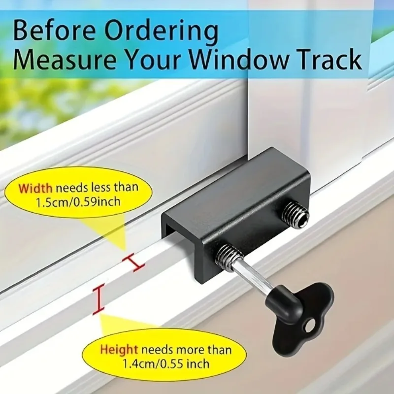 Adjustable Aluminum Alloy Sliding Window Lock Child Protection Anti-Theft Limiter – Durable Home Safety Accessory