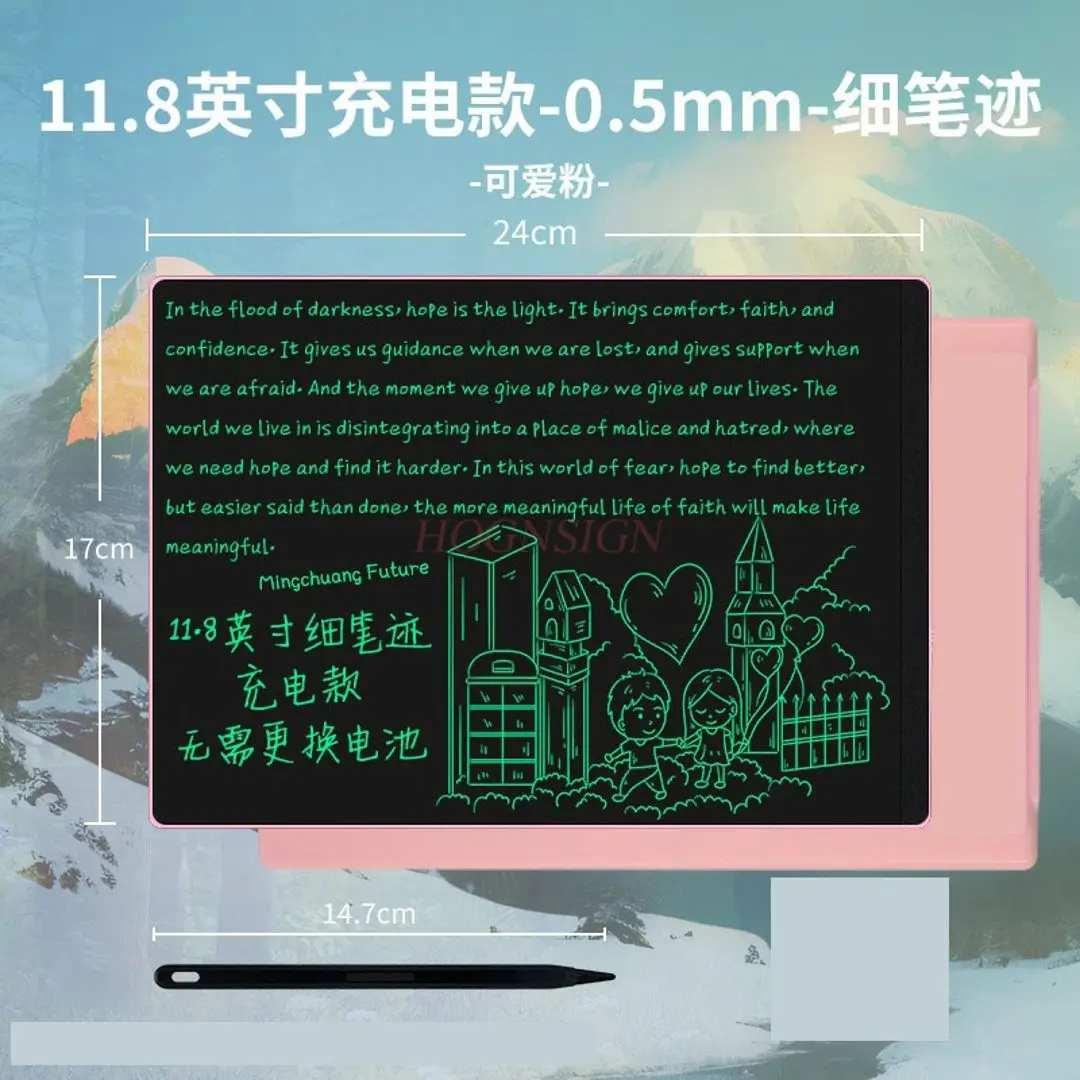 1pcs 충전식 LCD 필기 보드, 정밀 필기 낙서 작은 칠판, 손으로 그린 ??보드