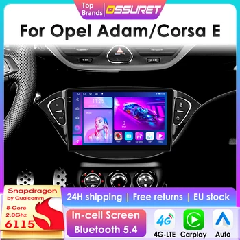 Radio para Auto Android 14 con Cámara de 360° de 9 Pulgadas para Opel Adam 2013-2016, Opel Corsa E 2015-2019, Reproductor Multimedia para Auto, CarPlay, Android Auto 6115 1