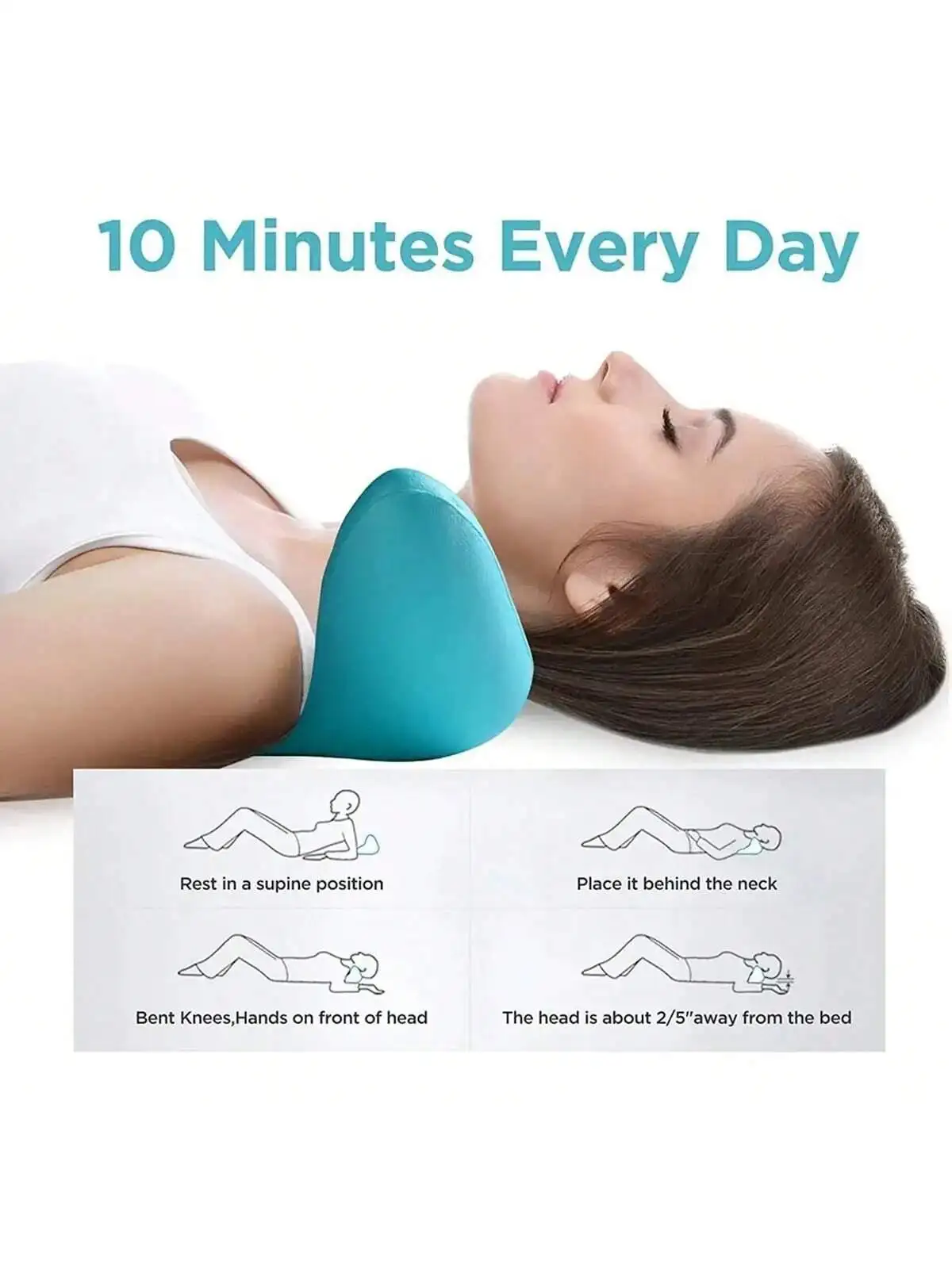 Cervical Traction Pillow for Neck Relief and Spine Alignment