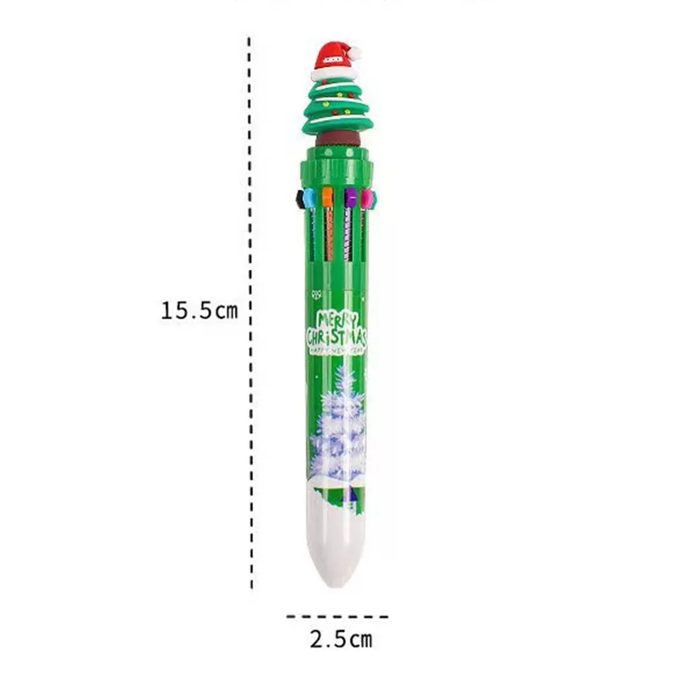 6 Weihnachts Gelstifte Set – Bunte Cartoon-Motive, Glattes Schreiben, Für Schule, Büro & Als Geschenk