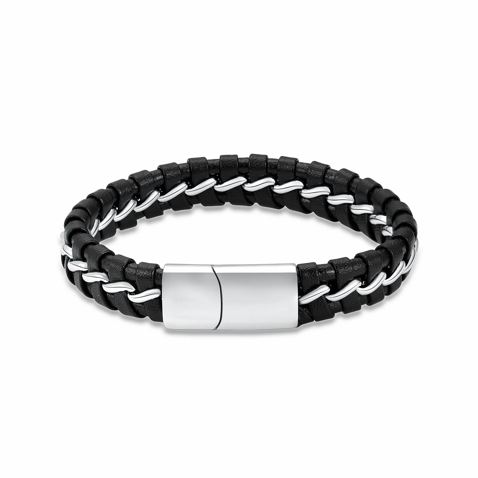 Cremation Urns Bracelet Free Engraving Leather Man Memorial Bangle With Metal Buckle Small Urns For Ashes Keepsake Jewelry 3