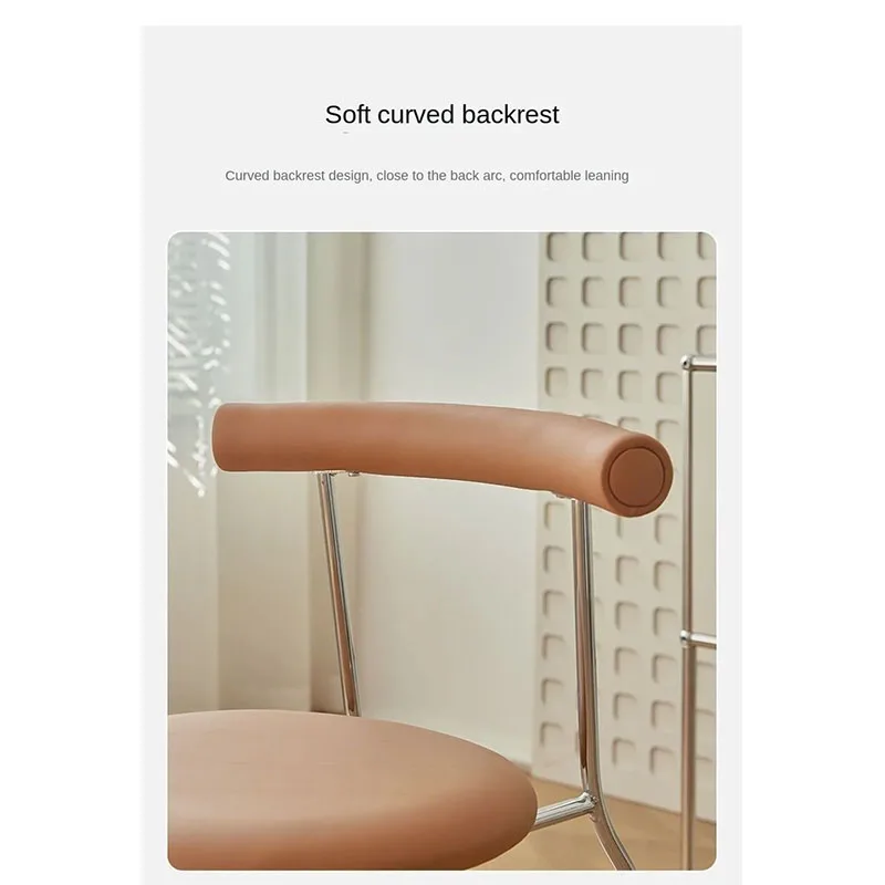 Dining Chairs Nordic Stackable Backback Dining Table Lounge Chairs for Household Living Room Kitchen Home Furniture Supplies