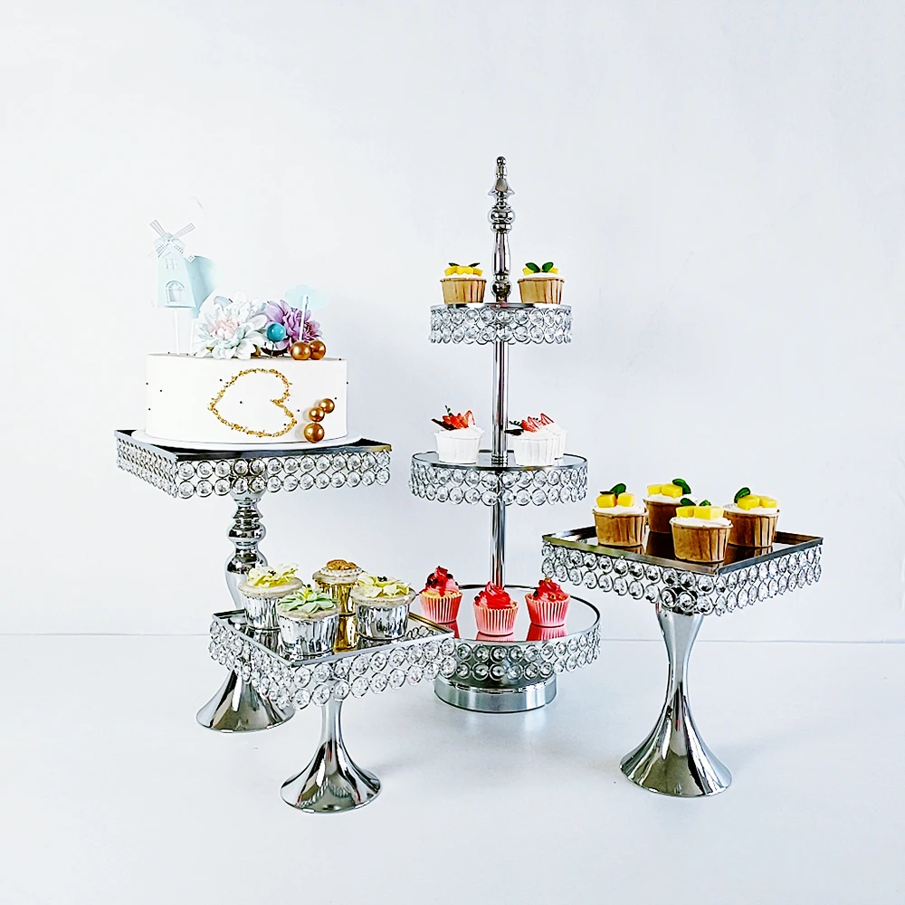 Dessert Stand Square Crystal Cake Stand Square Crystal Cake Stand