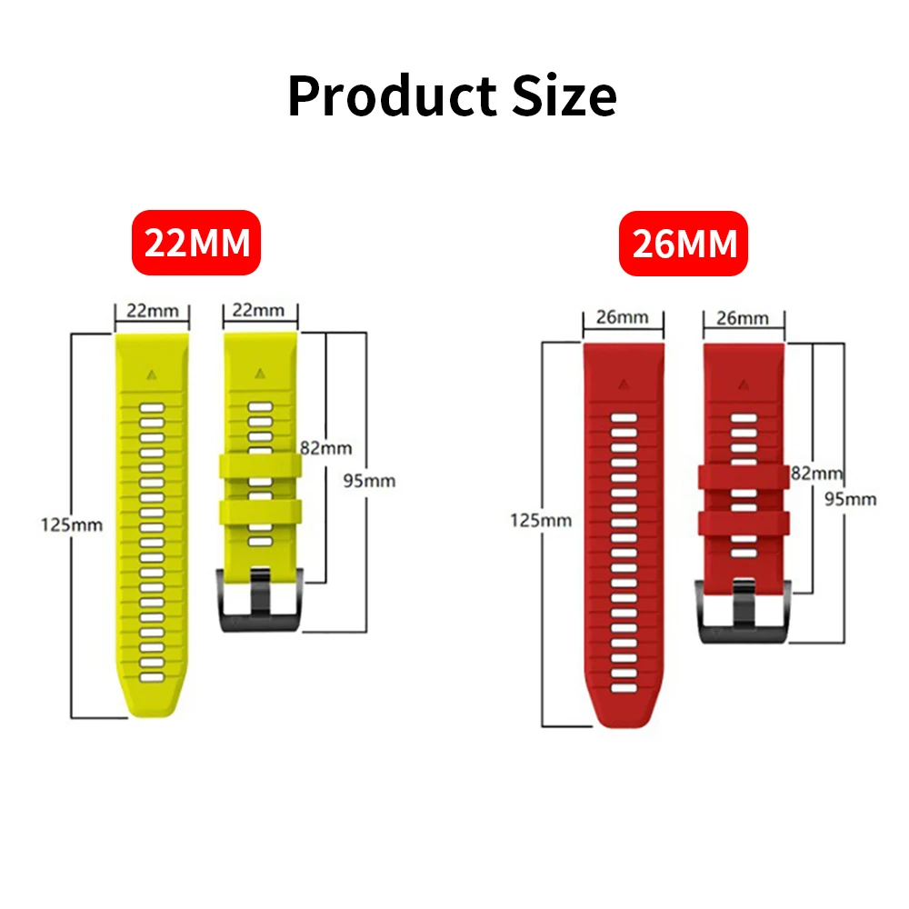 Quickfit 22mm 26mm silikon dva tónový jazyk řemen pro Garmin fenix 7X 7 6X pro epix pro gen 2 47mm 51mm//fenix 6pro 5X 5plus pásek hodinek