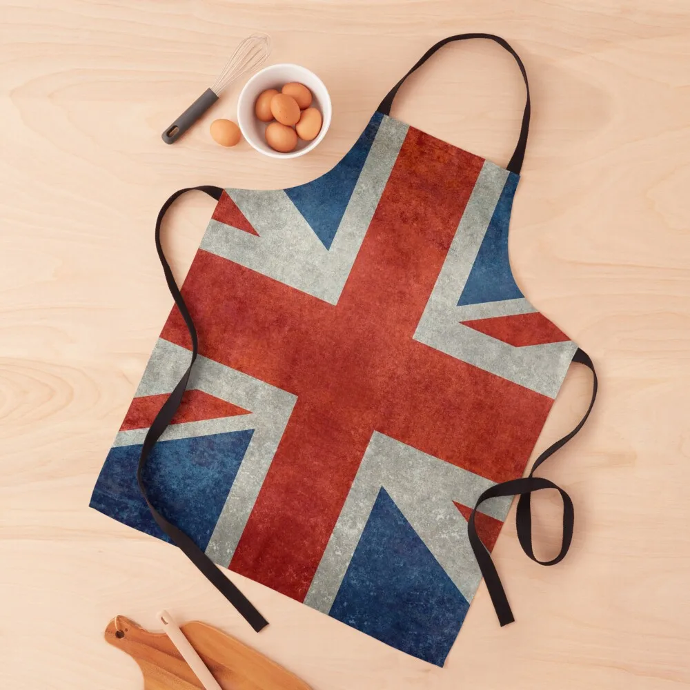 

British Union Jack flag grungy vintage version Apron with personal logo Home And Kitchen For Home Accessories cleanings Apron