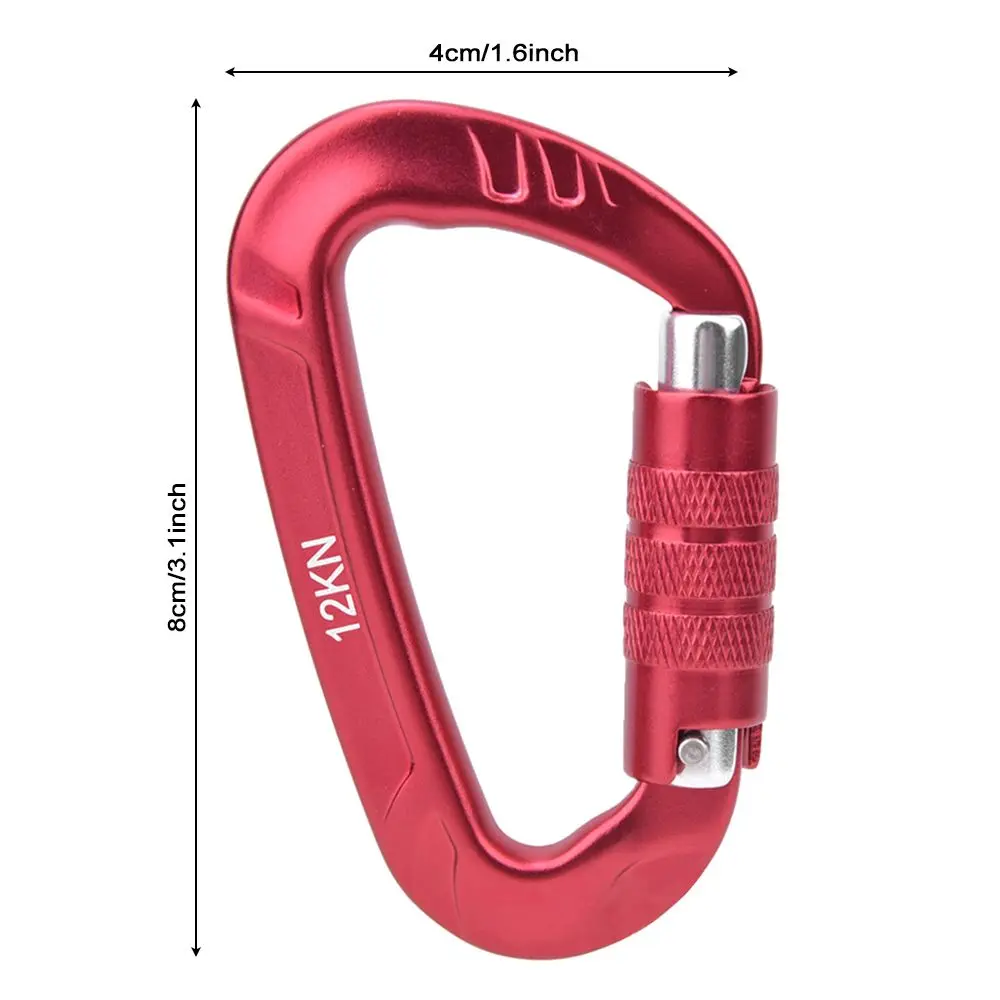 12KN Carabiner Clips Outdoor Automatic Lock Buckle