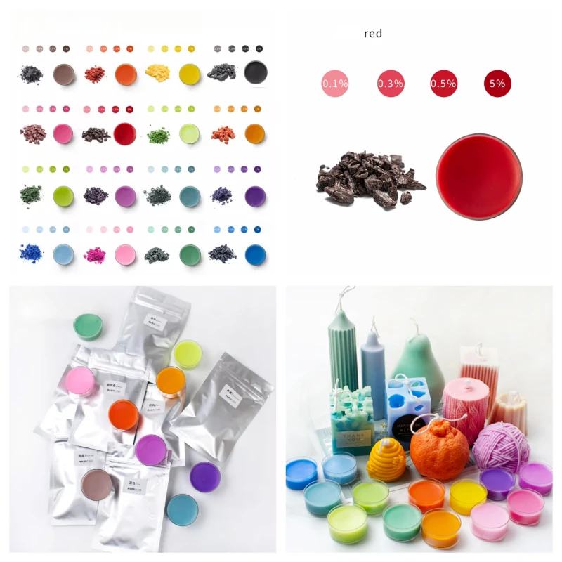 5g/10g Handmade Candle Colour Powder Block Pigment DIY Handwork Making Creative Aromatherapy Candle/wax Sheet Dyeing Agent Candle Dyes Pigment Soy Candle Wax Pigment Candle Dyes Kit