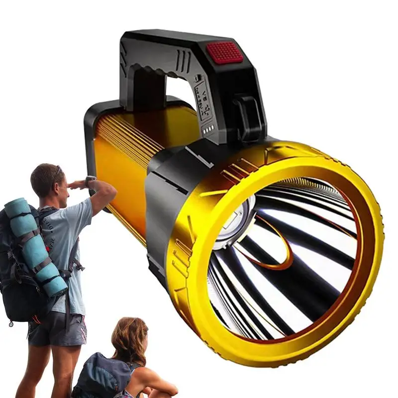 

Мощный фонарик, водонепроницаемый прожектор, портативный для использования вне помещений и на открытом воздухе, яркий фонарик обеспечивает безопасность ночью