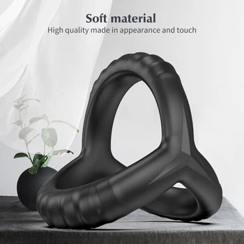 Penis Ring Reusable Silicone Semen Cock Ring Penis Enlargement Delayed Ejaculation Sex Toys For Men 4