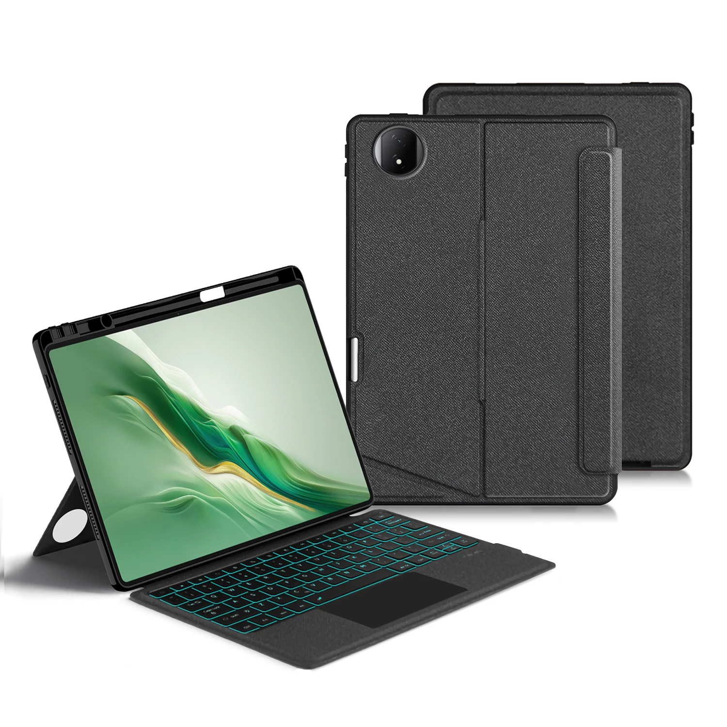 Enhanced Backlit Keyboard Case with Pencil Holder