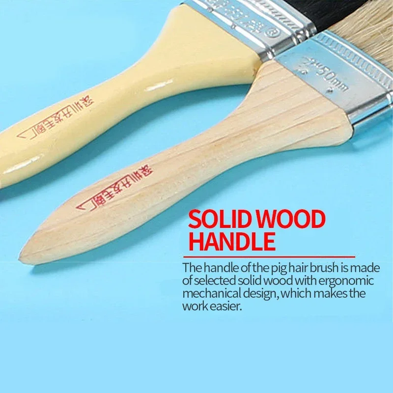Home Decor Oil Brushes Painting Tools Pig Bristle Industrial Brushes Art Supplies Cleaning & Dusting Various Sizes