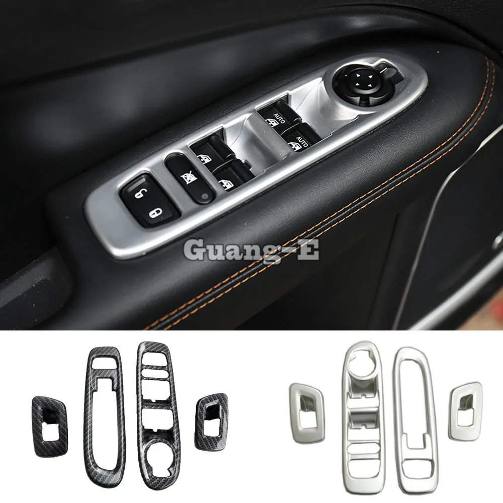 

For Jeep Compass 2017 2018 2019 2020 2021 Car Styling Door Window Interior Panel Armrest Lift Switch Button Trim Frame 4pcs
