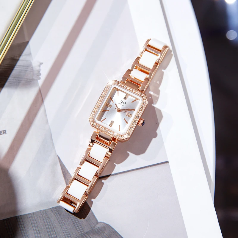 WIILAA Ladies Watches Fashion Casual Waterproof Square Creative Steel Bracelet Wristwatch Women Dress Small Watch Montre Femme