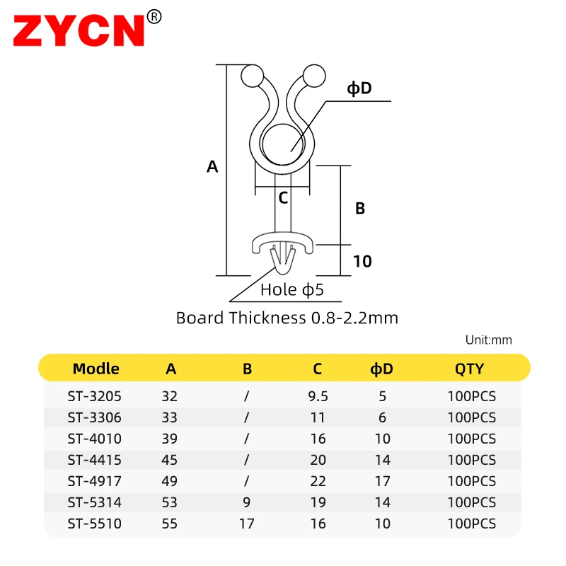Twisted Wire Plastic Isolation Column Cable Tie Buckle Holder Spacer Substrate Nylon Fixed Clamp PCB Board Harness ST 100PCS cable tie organizer,cable tie mounts