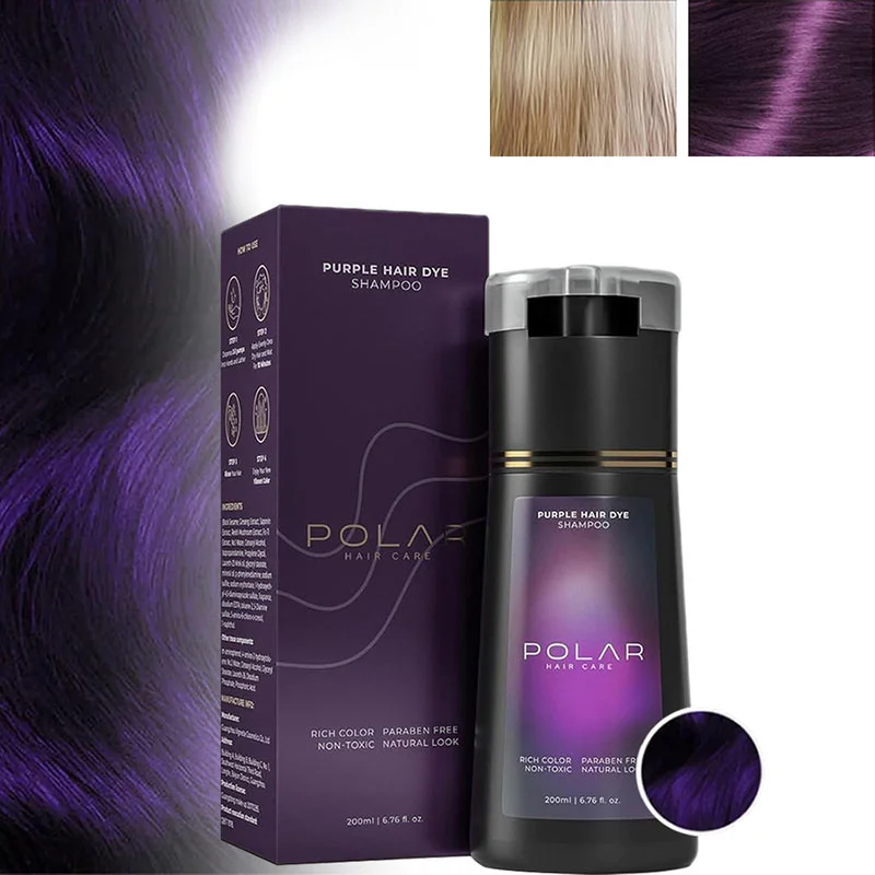 Effortless Quick-Color Hair Dye Shampoo with Natural Plant Ingredients