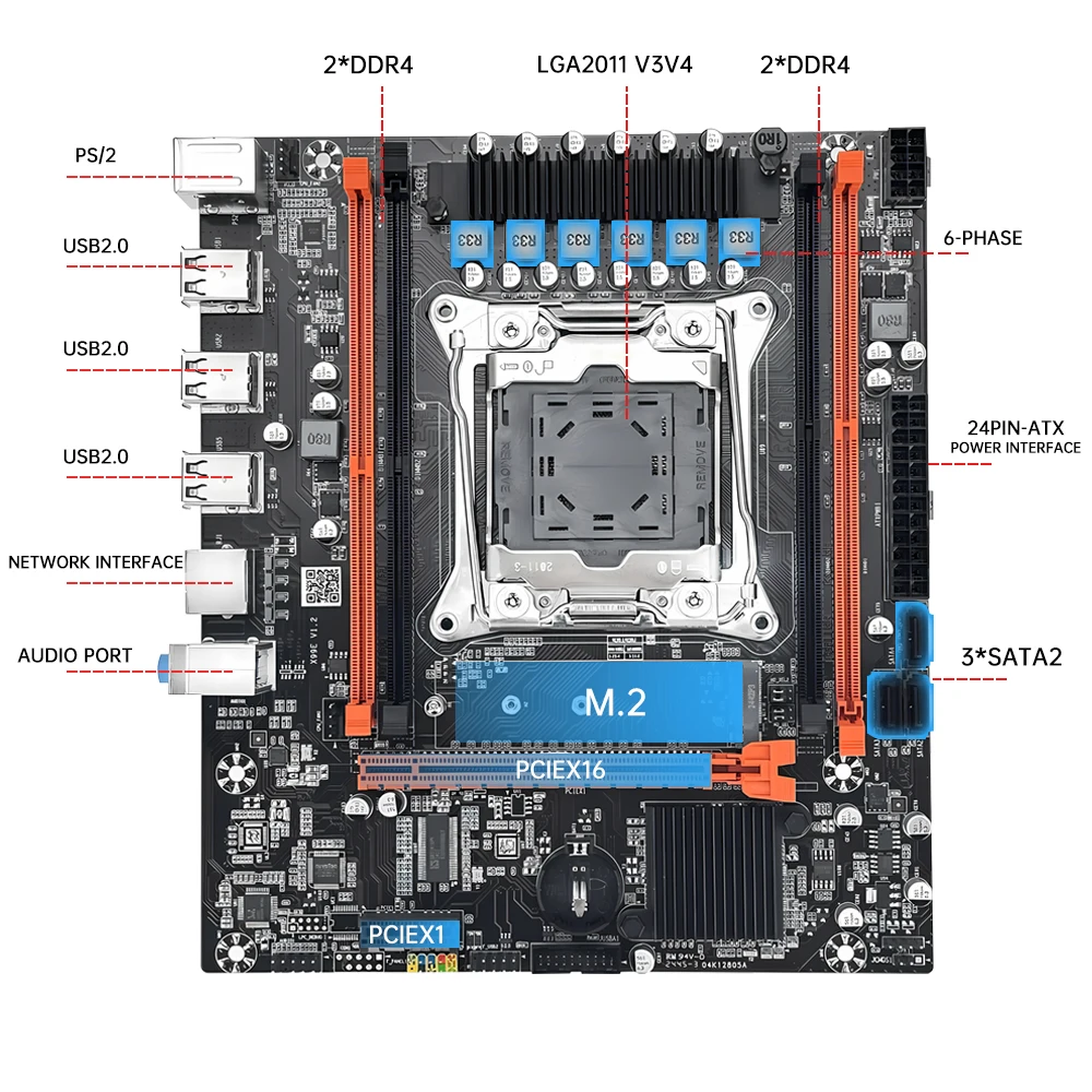 SOYO X99 Gaming Motherboard, USB3.0 Dual Channel DDR4 Memory PCIEx16 LGA2011-3 Support M.2 NVME for Desktop Computer Components - Image 5