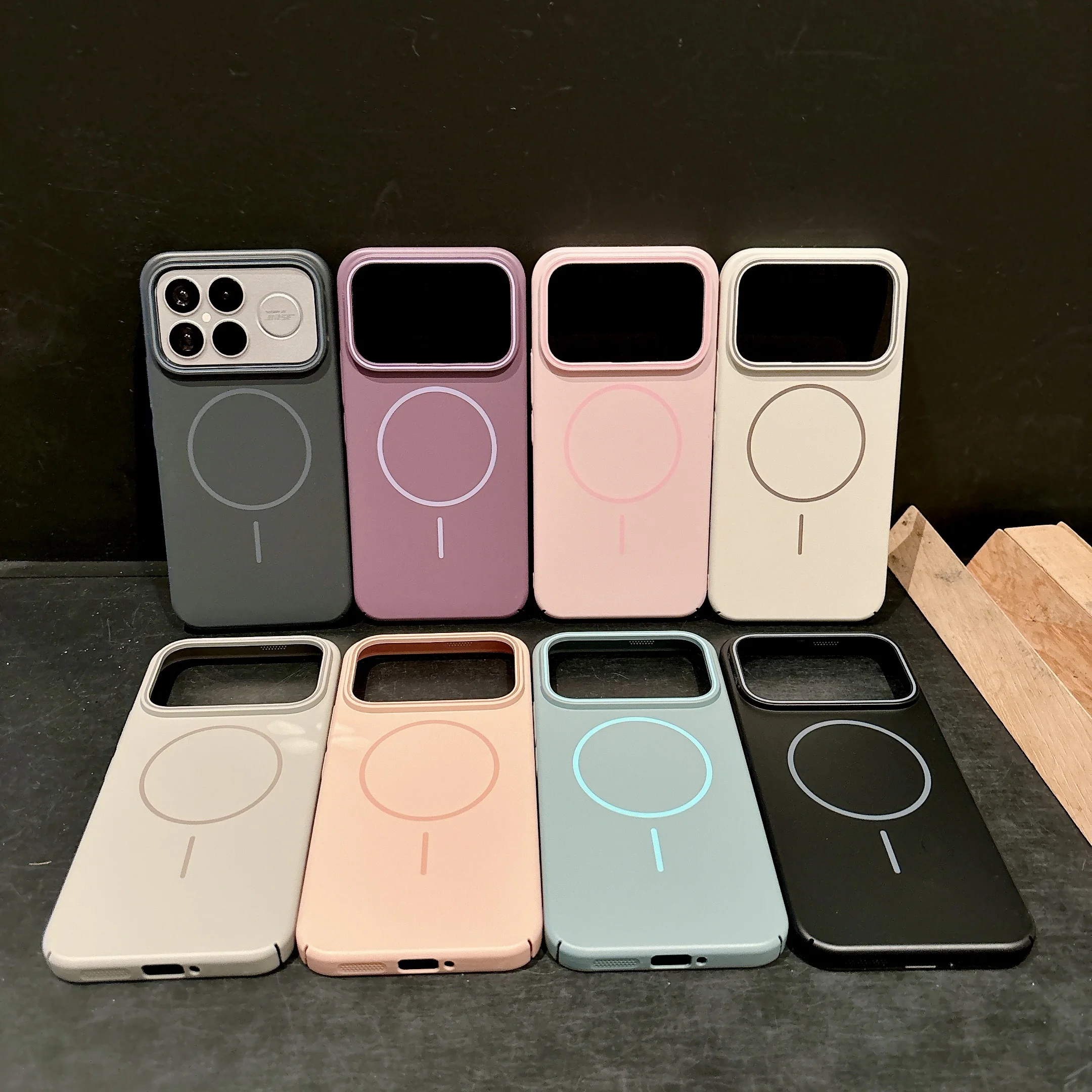 Matte Magnetic Wireless Charging Candy Color Frosted Protective Back Cover