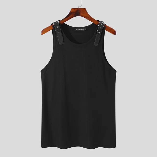 Summer Clothing Men's Casual Tank Tops Set Luxury Korean Streetwear O Neck Solid Drape Vest+Trousers 2 Piece Suit 2024 New