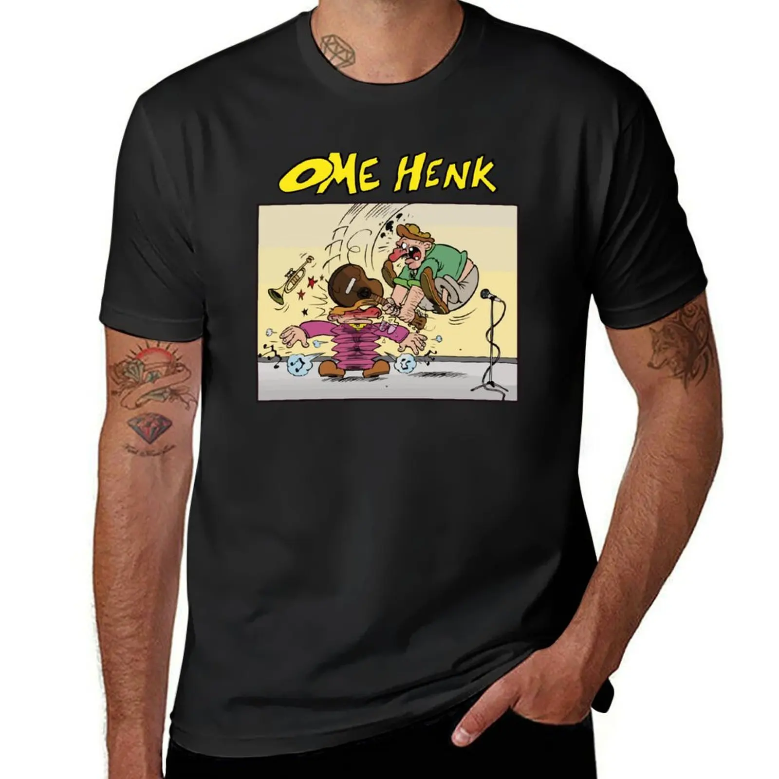Ome Henk on Stage T-Shirt plain hippie clothes Men's t-shirts