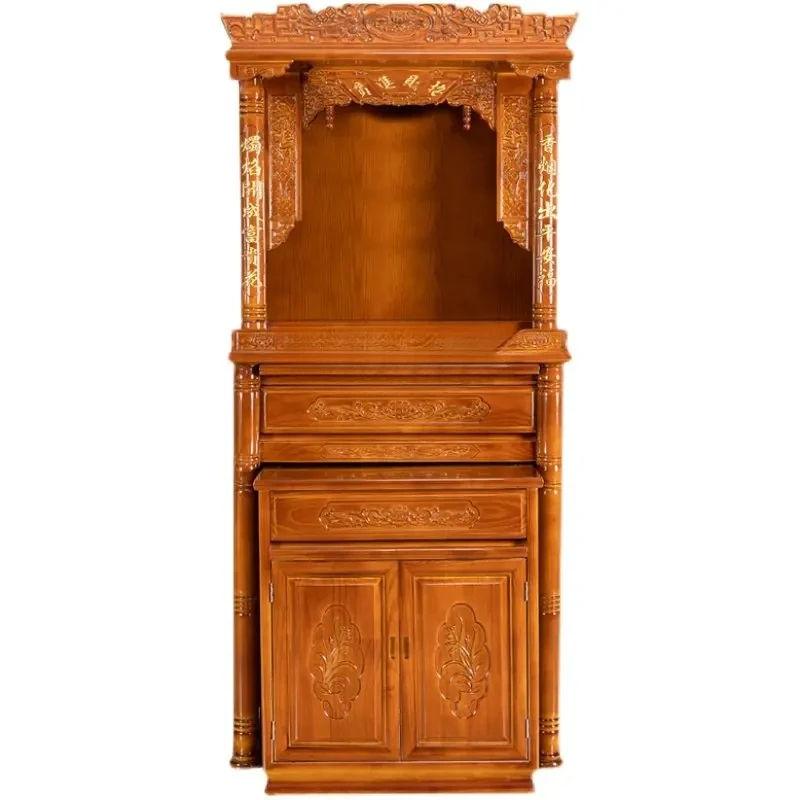 

Wood Buddha Niche New Chinese Style Clothes Closet Altar Economical Household Altar BuddhaCabinetBuddhaStatueEnshrine