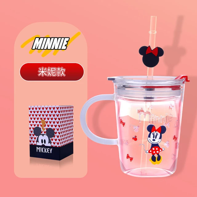 Disney Kids Water Bottles Mickey Minnie Mouse Cartoon Cups with Straw  Captain America Sport Bottles Girls Princess Feeding Cups - AliExpress