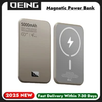 New Super Thin Alloy Magnetic Power Bank For Apple iPhone Xiaomi Huawei Samsung Macsafe Powerbank Magnetic Wireless Fast Charger 1