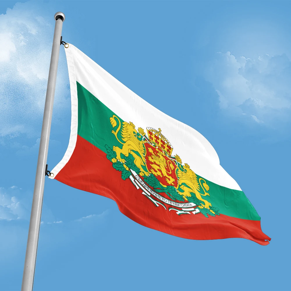 Bulgarien Flagge 90x150 Cm – Polyester 90g, Mit Ösen, Doppelt Genäht, 3x5 Ft