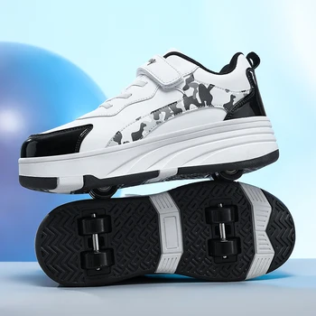 Roller Skate Shoes Kids Snickers With Wheels Children Rollerskates Fashion Outdoor Sports Shoes Girls Boys Gifts For Kids 3