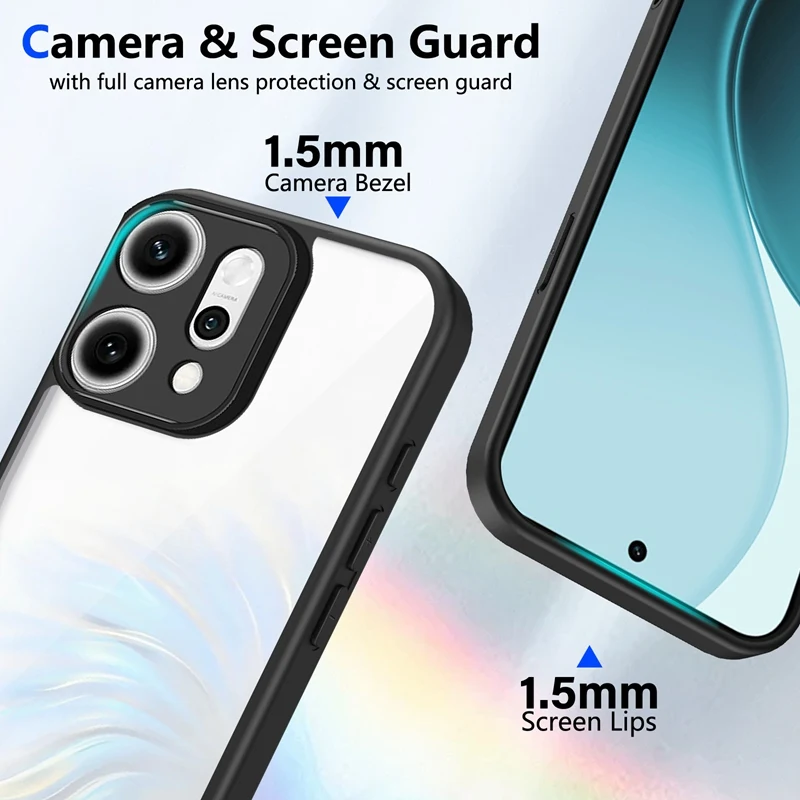 Crystal Clear Shockproof Silicone Phone Case with TPU Bumper