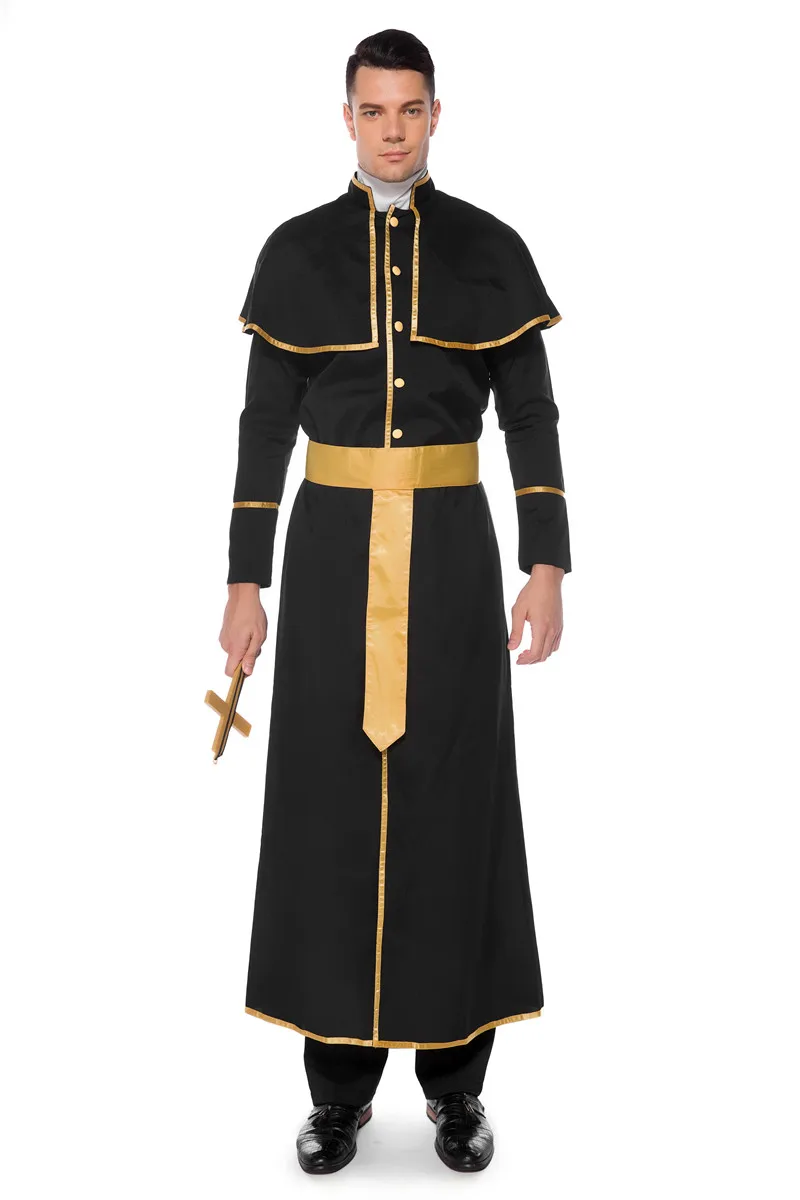 

Pastor Mary Father Costume Halloween Jesus Christ the Father Priest Cosplay Missionary Religious Costume