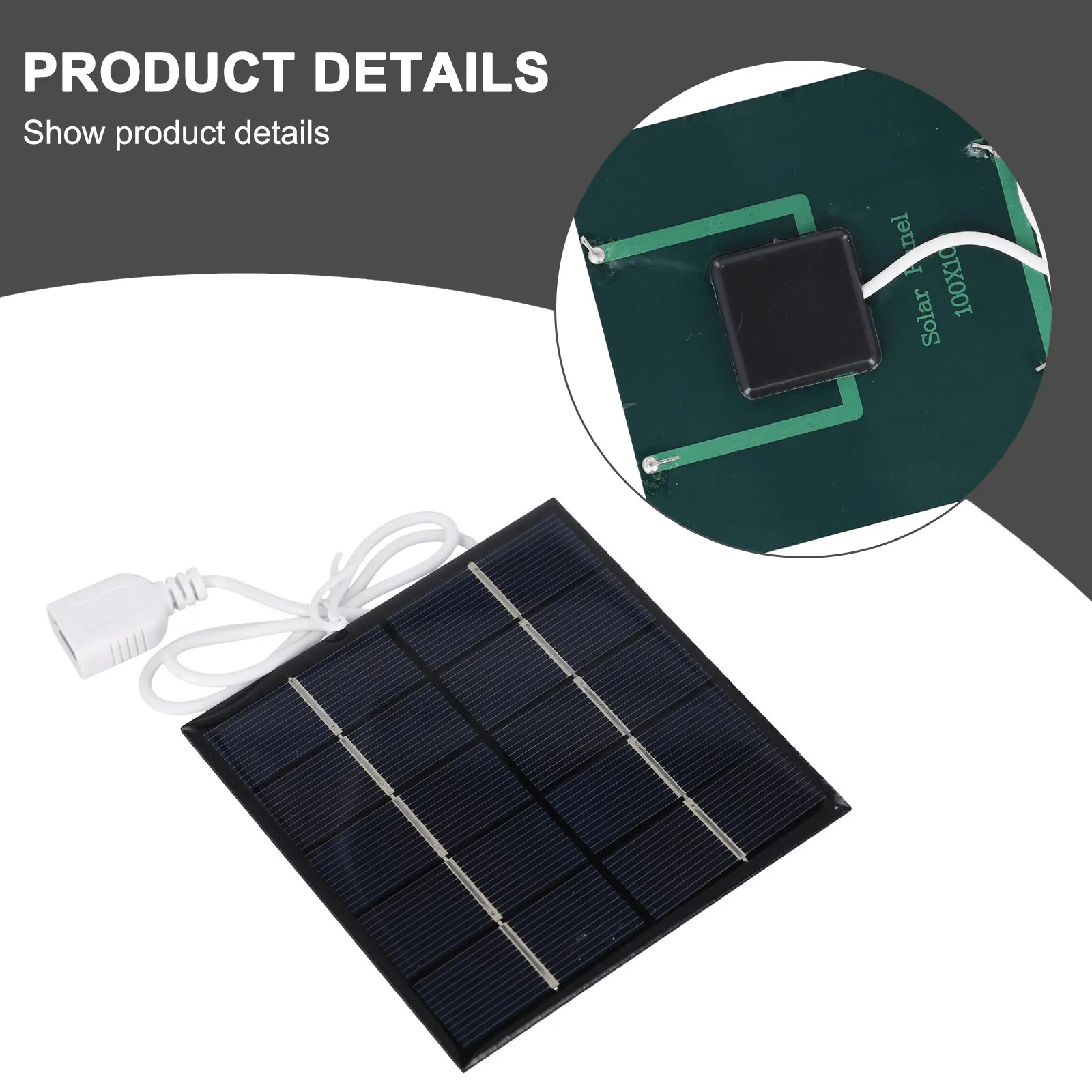 5W 5V Solar Charger USB Battery Charger Outdoor Portable For Mobile Phone Power Bank Waterproof Polysilicon Solar