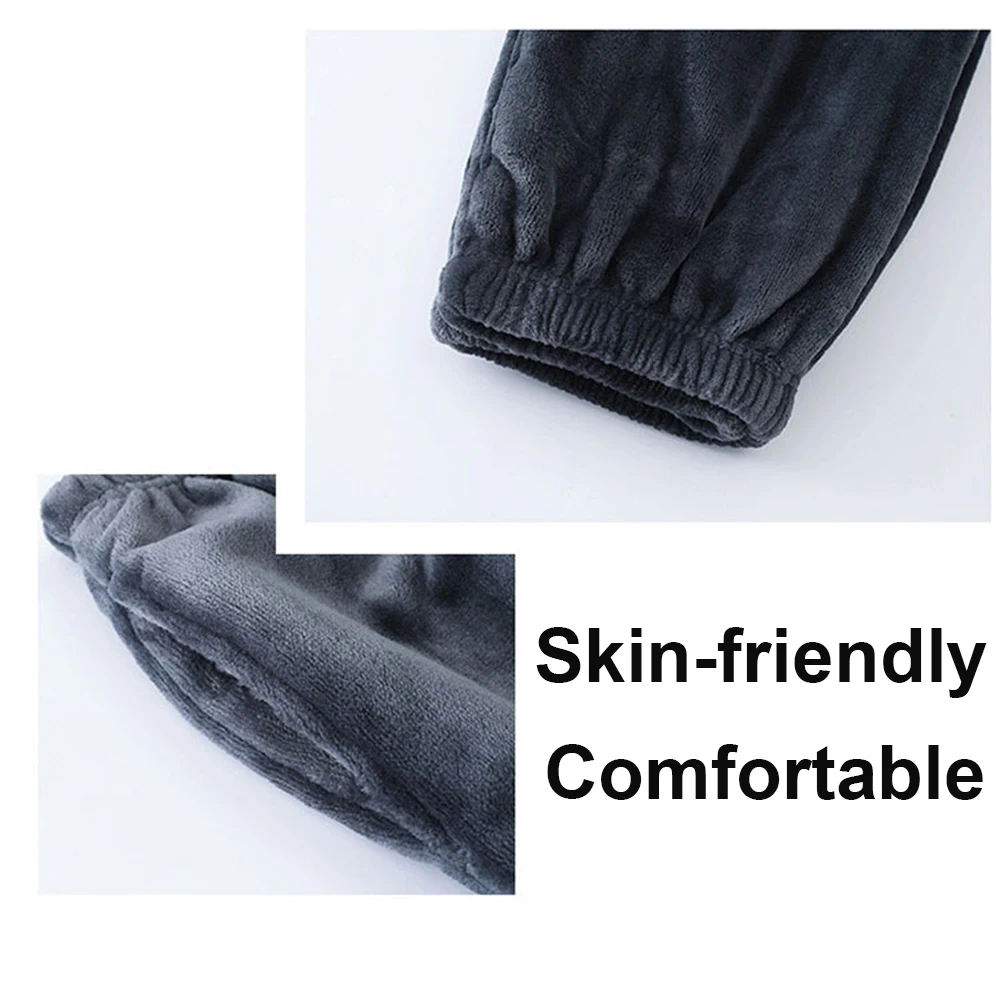 4XL Men's Winter Big Size Pajamas Set Thicken Double-sided Coral Fleece Pajama Man Casual Solid Sleepwear Soft Warm Pyjama Homme