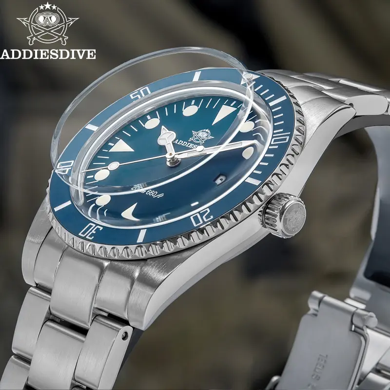 ADDIESDIVE Men's Diving Watch Stainless Steel Ceramic Bezel Quartz Watch Men's BGW9 Luminous 200m Waterproof  Men's Watch - Image 5