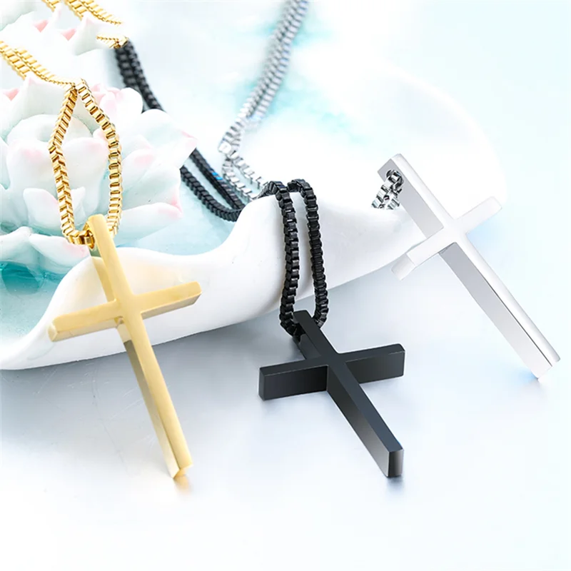 Collana Con Ciondolo A Forma Di Croce Di Gesù Cristo, Per Donne E Uomini In Acciaio Inossidabile Colore Oro Con Catena Cristiana~p173801196 - Foto 4